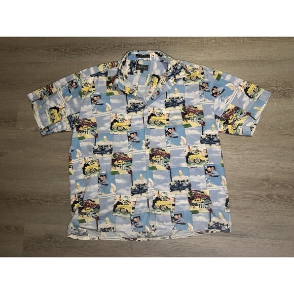 The Saturday Evening Post Men's X-Large Blue Short Sleeve Button Down. - Picture 1 of 6